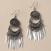 Metal Geometric Earrings With Silver Tone For Casual And Formal Wear Party