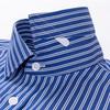 Men's Premium Non-Iron Pure Cotton Long Sleeve Formal Shirt with Spread Collar, No Pocket Plaid Striped for Business Casual Wear