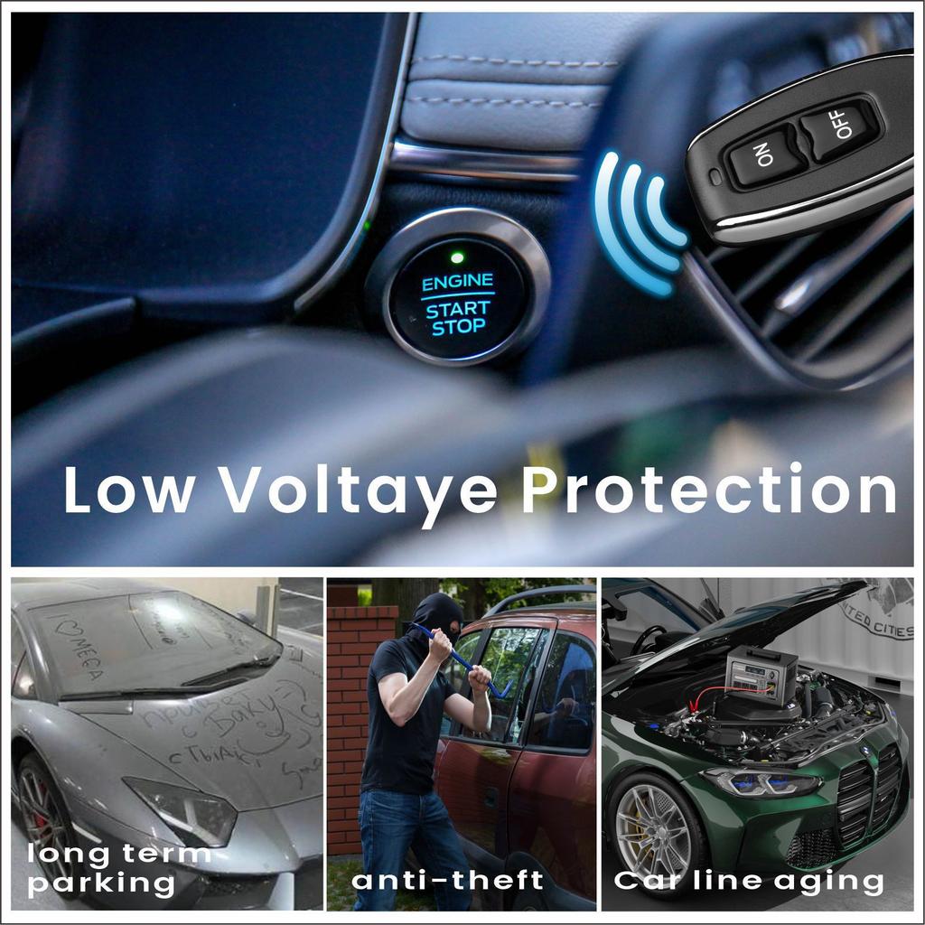 New Remote Car Battery Disconnect Switch Smart Voltage Kill Switch 240A 12V For Vehicle RV Truck Boat ATV Prevent Battery Drain