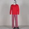 Christmas Family Matching Pajamas Set Long Sleeve Pullover Top Plaid Pants Pjs Sleepwear Set Soft Holiday Loungewear for Women Men Kids