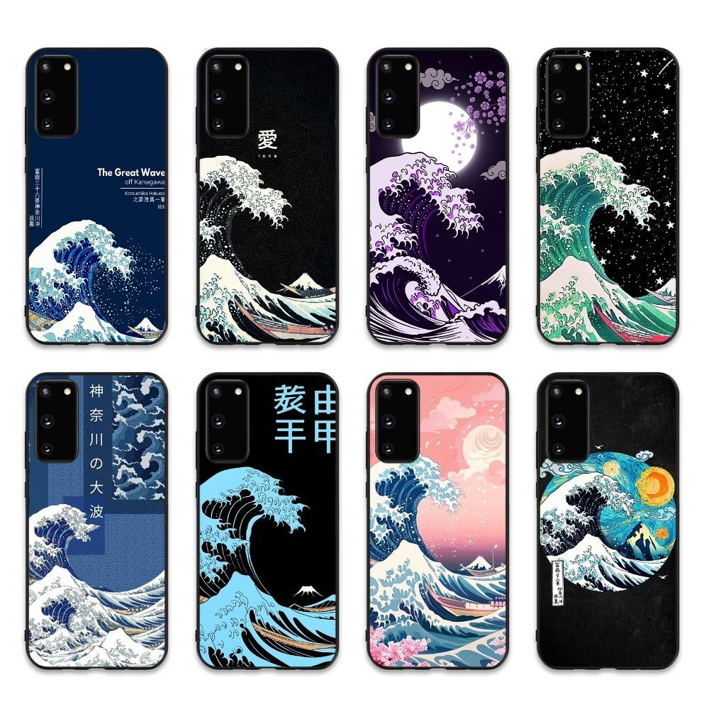 The Great Wave Off Kanagawa Art Phone Case For Samsung S 24 Fe 25 Ultra Plus 20 Lite 21 30 22 23 24 22 Ultra 5G Fundas