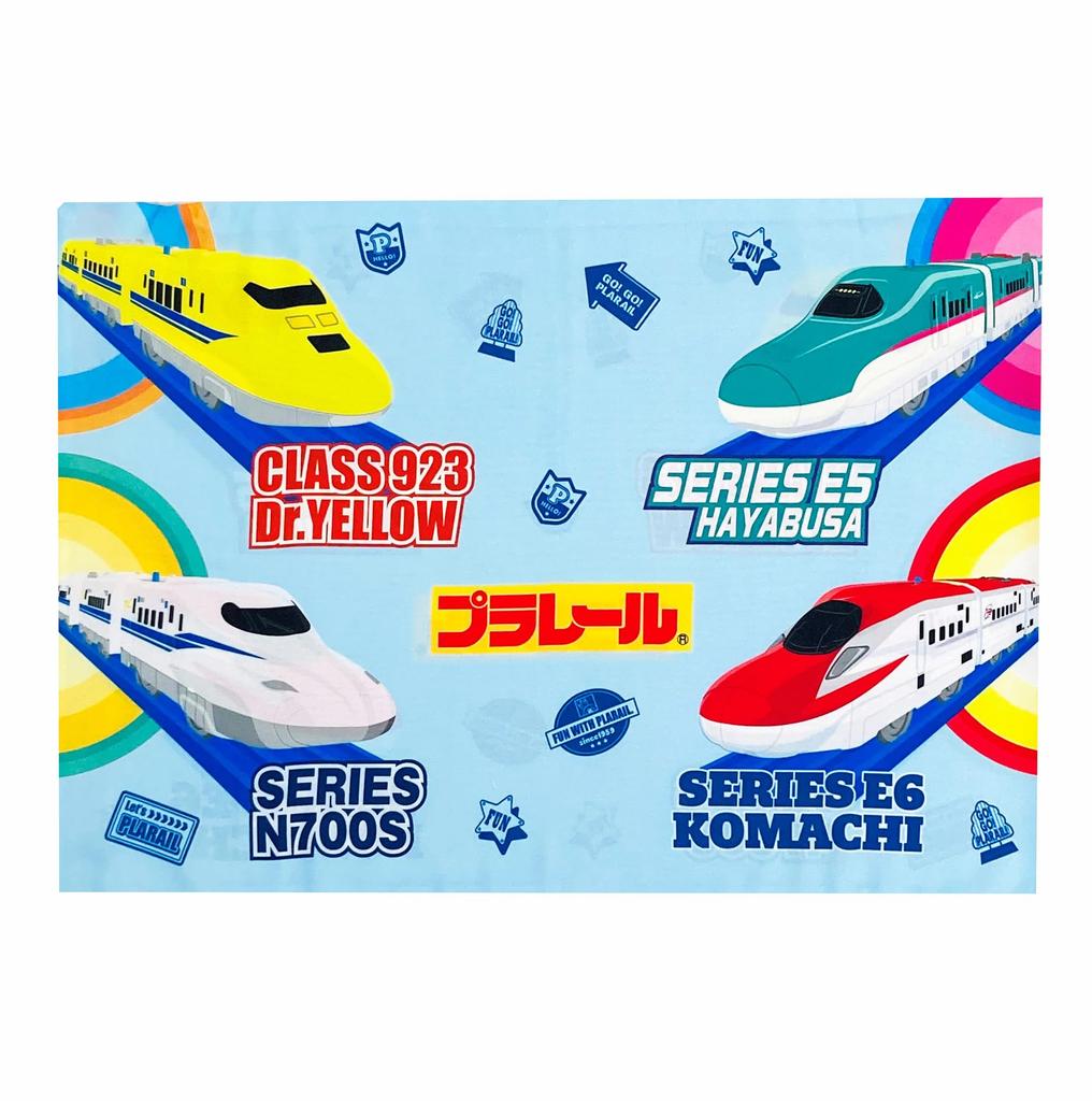 MORIPiLO Plarail Pillowcase Soft Peach Junior Size for Plush Toy Doctor Komachi Makura no Morishita (Shinkansen Skin) Kids, Blue, 35x50cm,