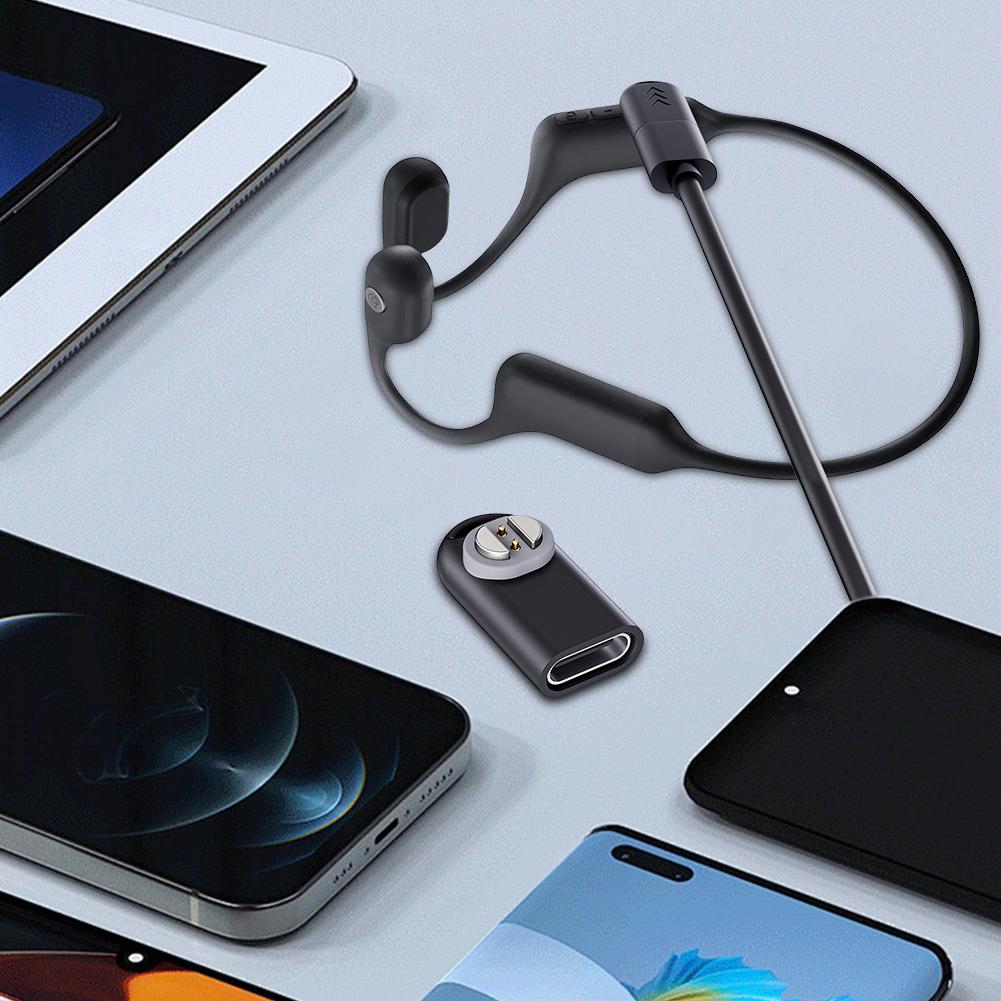 1 PC Magnetic Charging Adapter Magnetic Earphone USB Type C Charging Adapter for Haylou PurFree BC01 Headphones