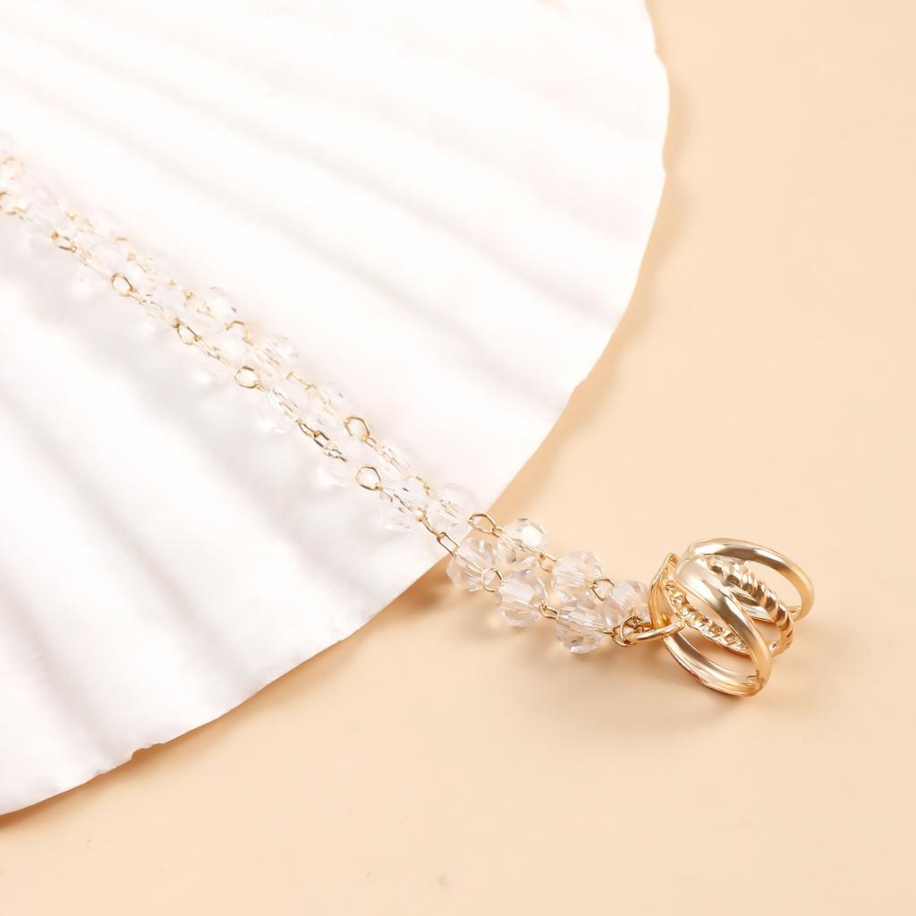 European and American Foreign Trade Jewelry, Ethnic Style Piercing Earrings, Double-layer Nose Nails, Stage Non-punching Imitation Crystal Nose Rings