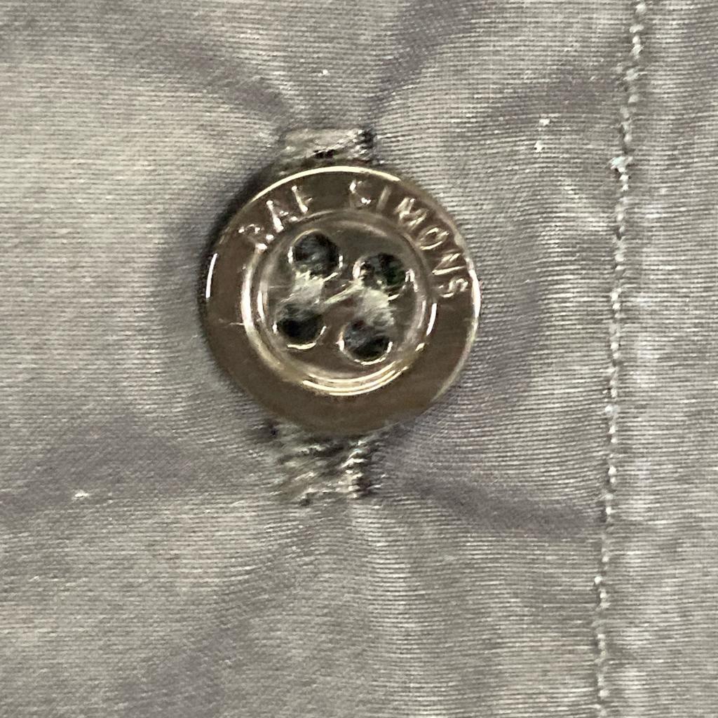 Raf Simons Black 211-M280 Patched Boxy Fit Shirt 21 Stainless Steel Tops 44 blackUsed