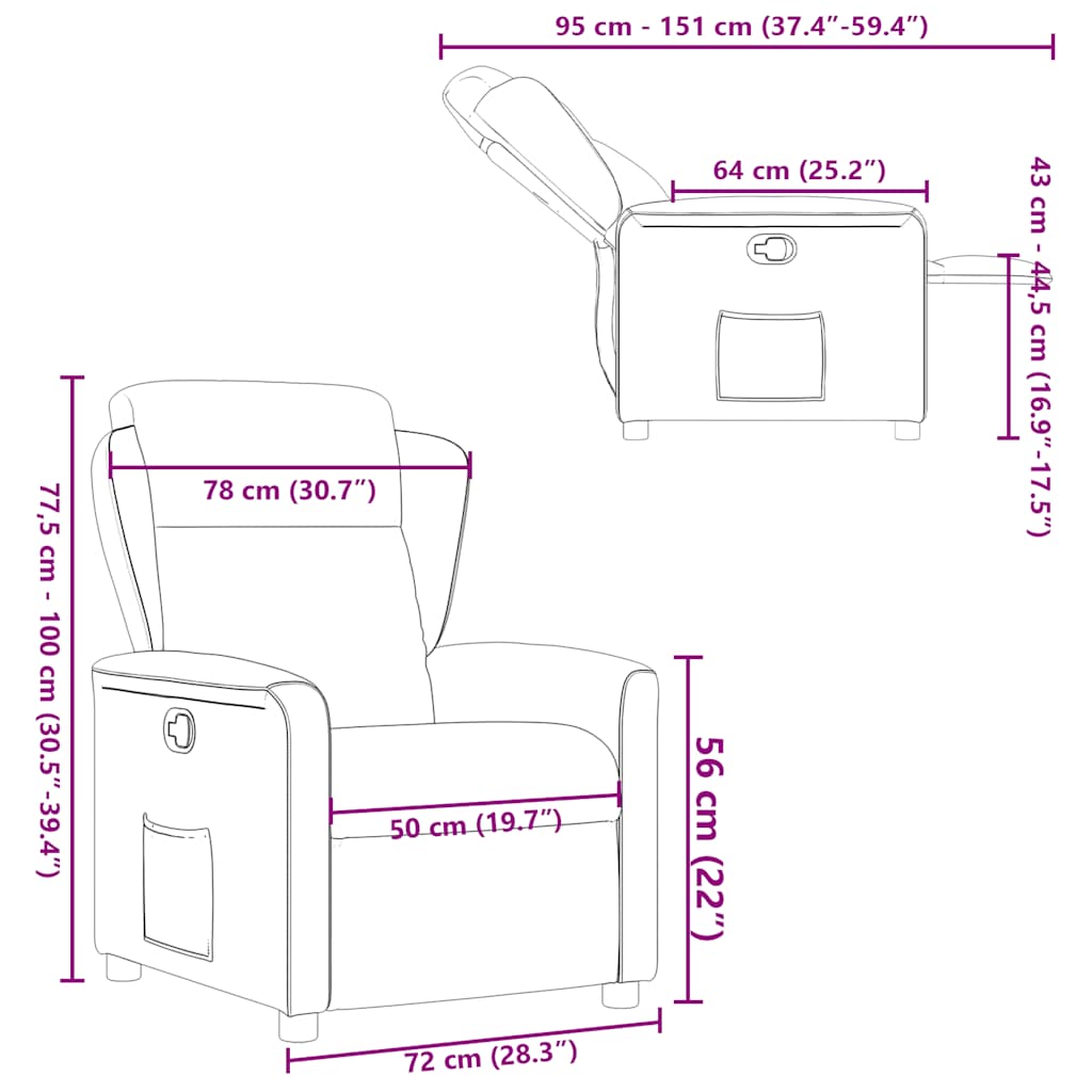 Relaxation Armchair Cloud Grey Fabric