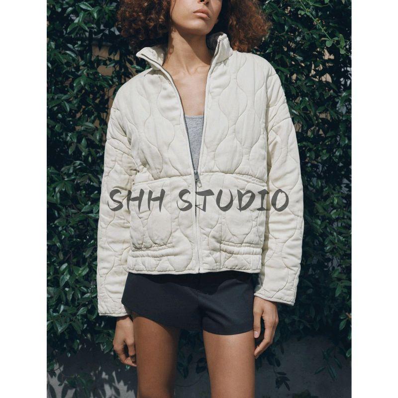 Spring New Women's Clothing Half Turtleneck Heattech Cotton Jacket Outwear 7627040 4088242 4088052