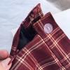 JK Plaid Pleated A-Line Skirt - High Waist, Slim Fit, Anti-Exposure, Spring & Autumn Korean Style
