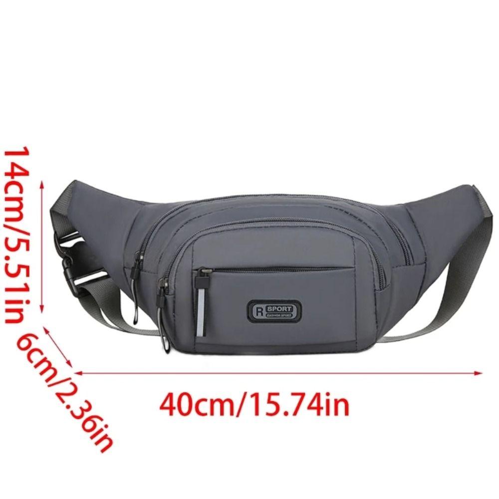 Nylon Men Multifunctional Waist Bags Waterproof Adjustable Crossbdoy Chest Bag Casual Large Capacity Men Running Pouch Belt