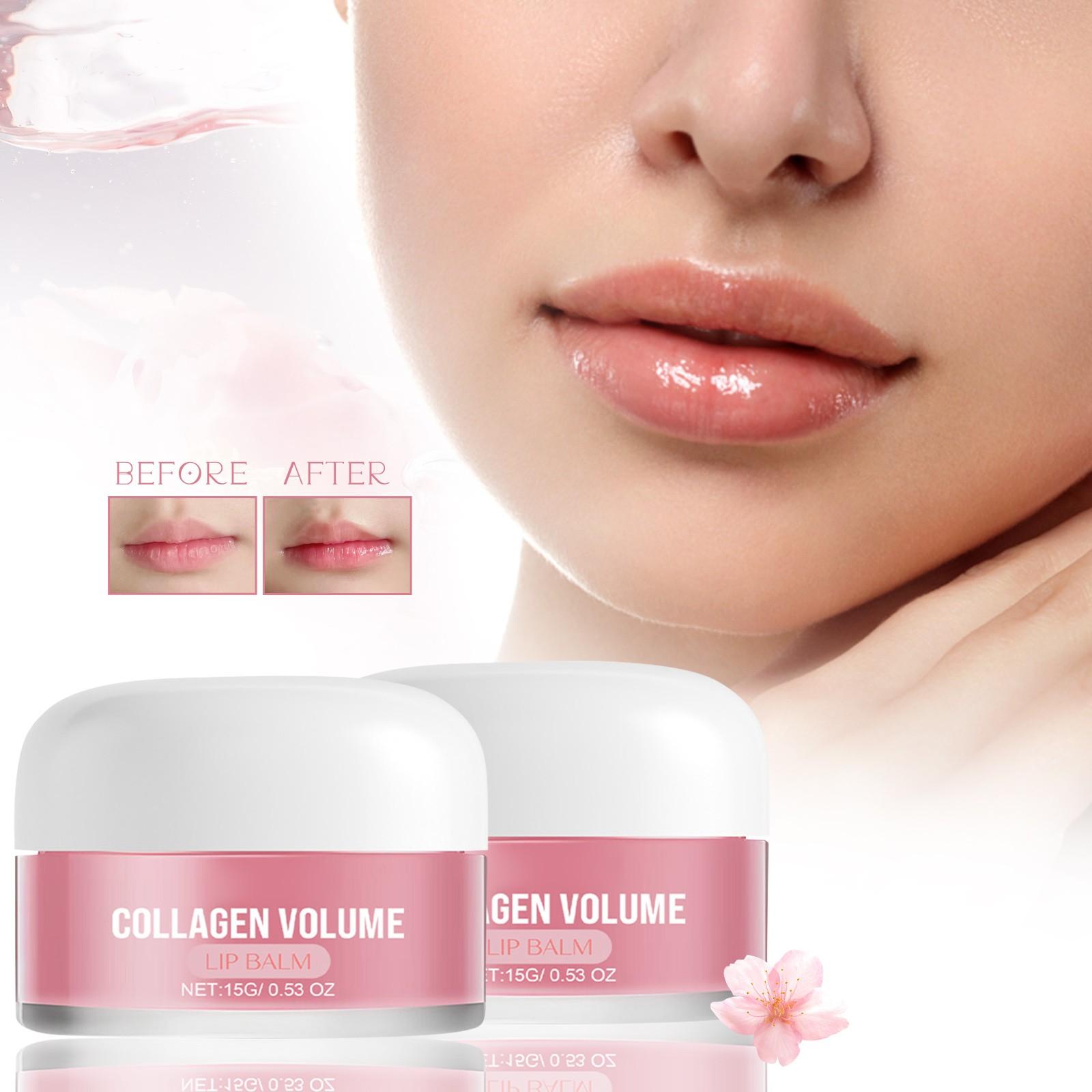 

Коллагеновый бальзам для губ, бальзам для придания объема губам, уменьшающий морщины и удаляющий омертвевшие клетки кожи, увлажняющая маска для губ с кисточкой для губ (1шт) One Size