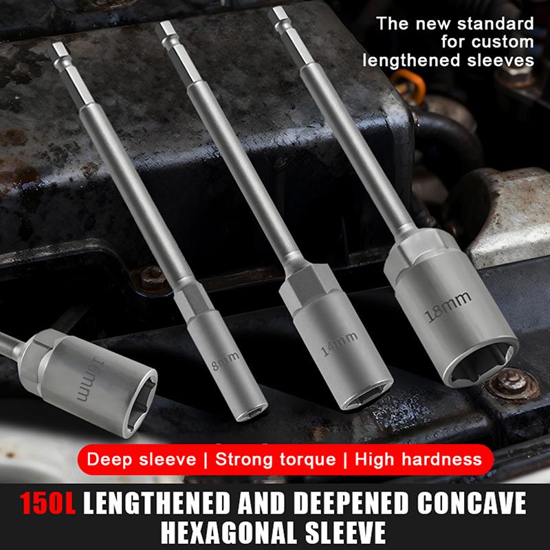 5.5-17Mm Long Shank Electric Drill Socket Head Bolt Nut Screwdriver Bit Impact Drill Bit Adapter Socket Wrench Extension Rod