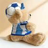 Orso Giocattolo di Peluche Calcio Carino Morbido Orsacchiotto Ripieno Calcio Con Maglia e Cappello Rimovibili Per Bambini Adulti Regalo per Appassionati di Sport Decorazione per la Casa