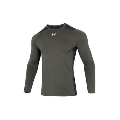 Colorblock Logo Lässiges Rundhals Langarm T-Shirt Herren Oberteile Grün 1370659-310