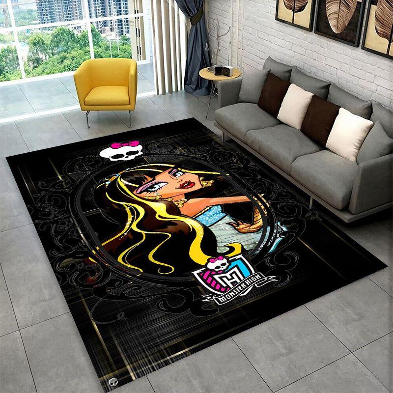 Cartoon Monster High Draculaura Vampire Non-Slip Area Rug for Living Room,Bedroom,Playroom,Soft Carpet Floor Mat Home Decor Rug