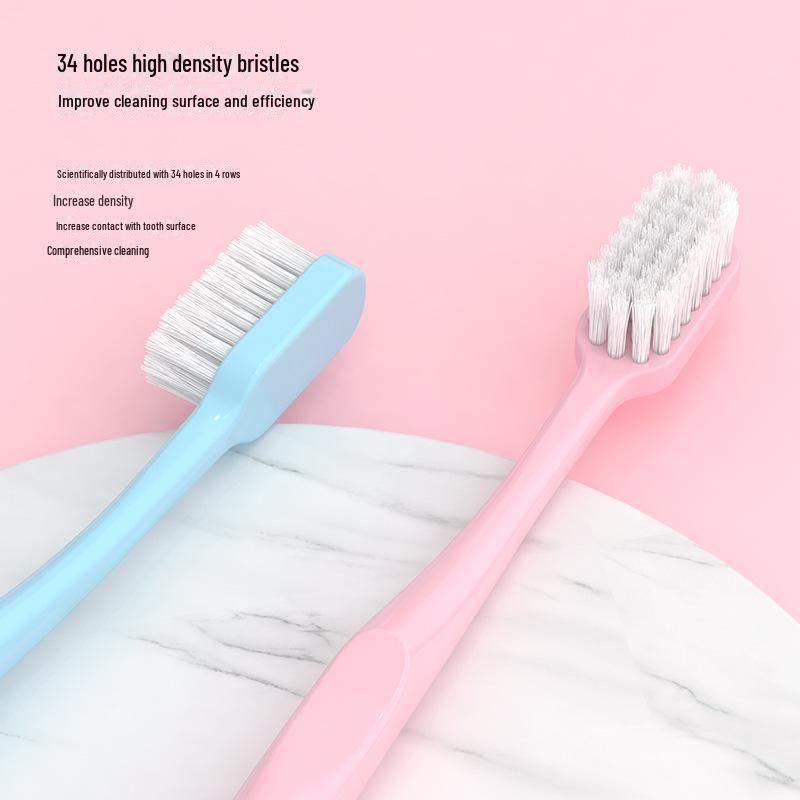 Mike Soft Bristle Adult Toothbrush - Portable Travel & Deep Cleaning, Multi-Color Single Pack