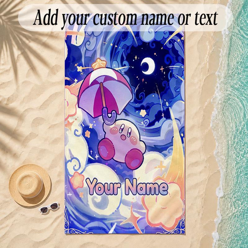Beach TowelKirby Custom Name Text Personalized Soft Towel for Beach Pool Indoor Home Decor Gift