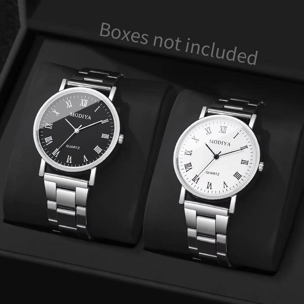 2PCS/Set Fashion Men Business Watches Casual Mens Analog Quartz Watch Reloj Hombre