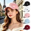 Casquette de baseball simple impression triangle montagne couleur unie dessus souple casquette de baseball logo impression langue de canard lettre