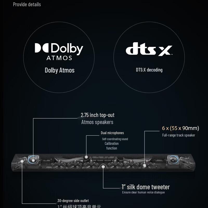 Harman/Kardon Enchant 1100 Soundbar & Subwoofer System CN Plug (adapter Included)