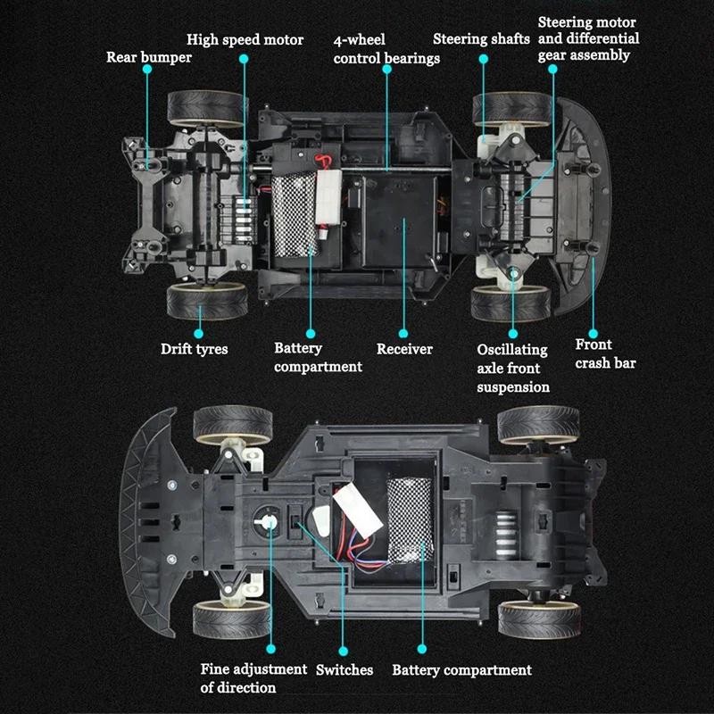 Wltoys 1:10 4Wd 70Km/H Rc Drift Car Drifting Wheels Anti-Collision Off-Road High Speed Cars Off Road 4×4 Toys Car With Battery