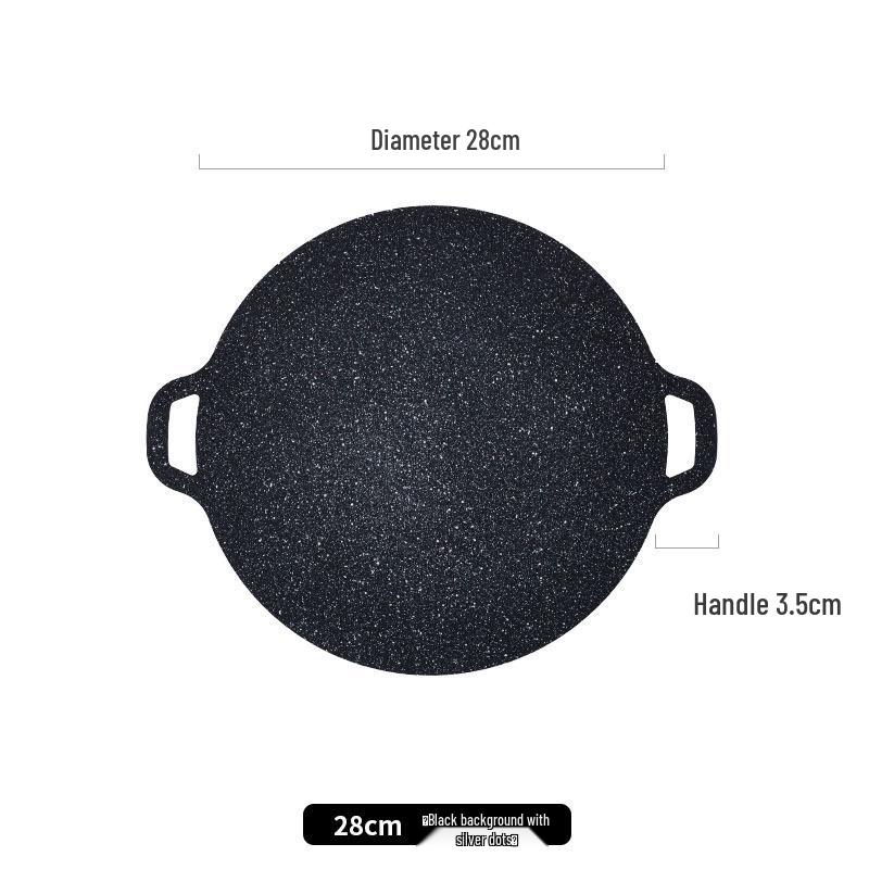Non-stick Japanese Maifan Stone BBQ Pan for Induction & Outdoor Teppanyaki