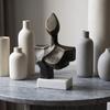 Torso Sculpture with Marble Base Modern Decorative Object Antiqued for Bookshelf