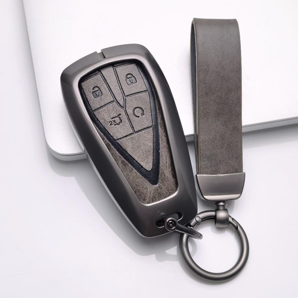 Zinc Alloy Leather Car Key Case Cover For Changan Cs35Plus Cs55Plus Cs75Plus  Key Protective Case Keychain Car-Styling