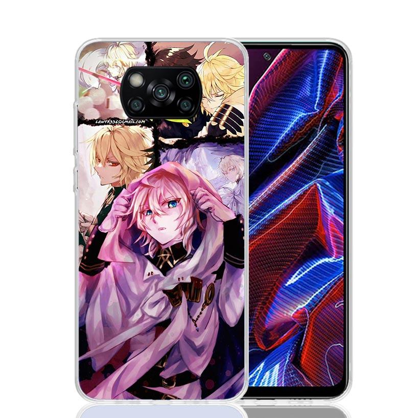 Seraph Of The End Case Phone Cover for Xiaomi Redmi Note 10 9 9S 8 8T 7 5 Pro Mi 12T 11T 10T 9T 12 11 Lite A3 A2 Trend Fundas Mi