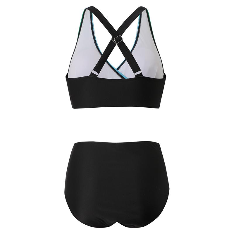 Print Two Piece Bikini Bra for Women Swimwear Tops Full Coverage Push Up Crop Bikini Bra Fashion New Bathing Suits