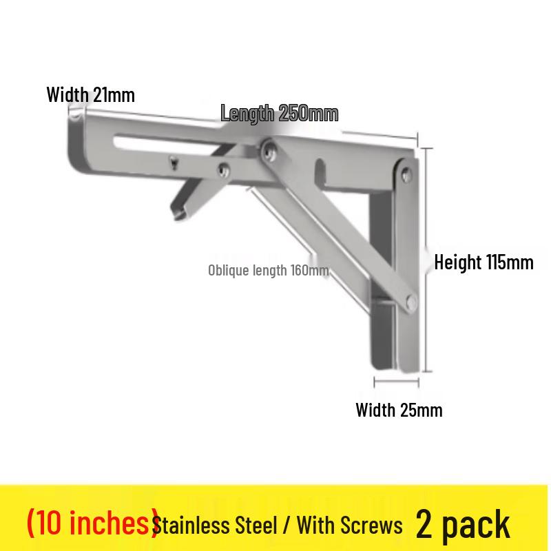 Qizhou Foldable Stainless Steel Shelf Bracket