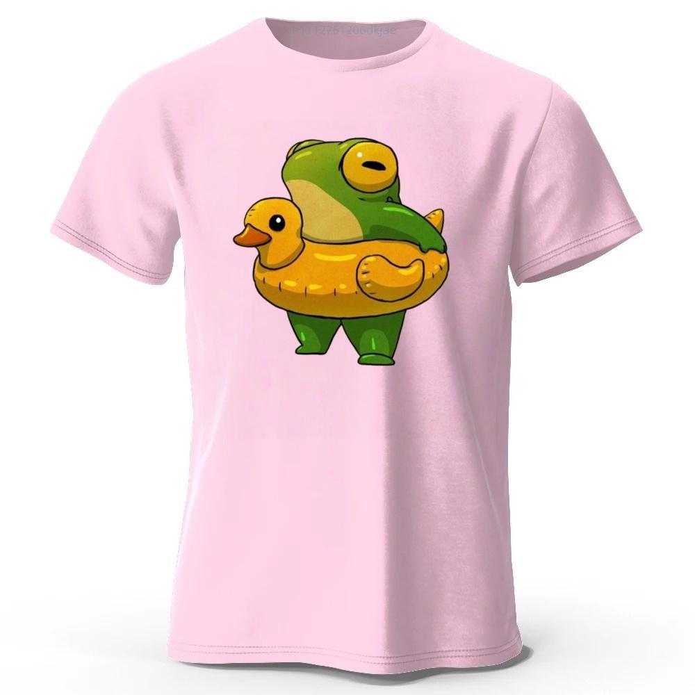 Frog Who Can't Swim Cotton Short Sleeves Shirt with Multiple Colors To Choose From Men's Oversized Breathable T-shirt