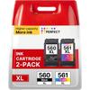 Cartouche d'encre - NEO LEGEND - 560XL/561XL - Pack 2 PG-560XL + CL-561XL - Compatible Canon Pixma