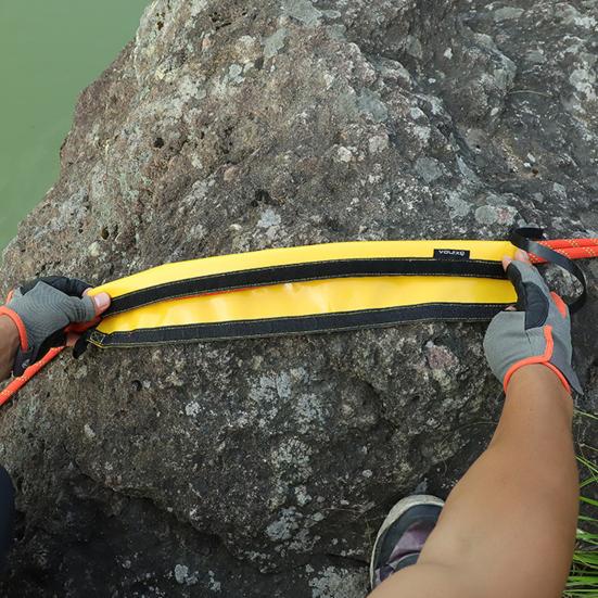 Rope Cover Portable Anti-Wear Climbing Rope Protector Sleeve with Fastener Tape Firmly Fixed Foldable Rope Protector Accessory