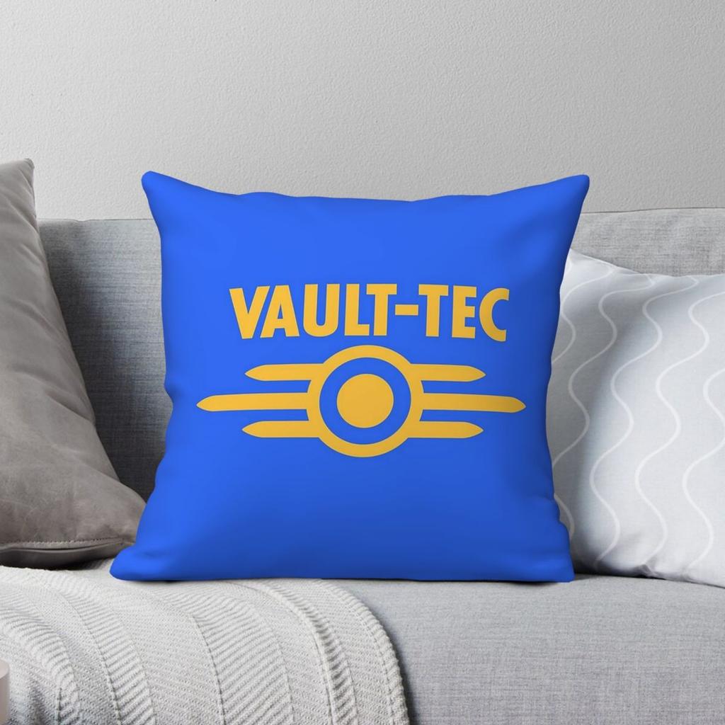 Vault Tech VaultTec Pillowcase Polyester Linen Velvet Printed Zip Decor Car Cushion Cover