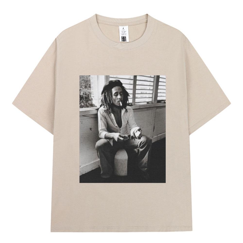 Reggae Music Originator Bob Marley T Shirt Unisex Vintage Gothic Tshirt Cotton Casual Oversized Short Sleeve Tshirts Streetwear