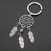 Top Dream Catcher Tone Keychain Silver Ring Feather Tassels Keyring
