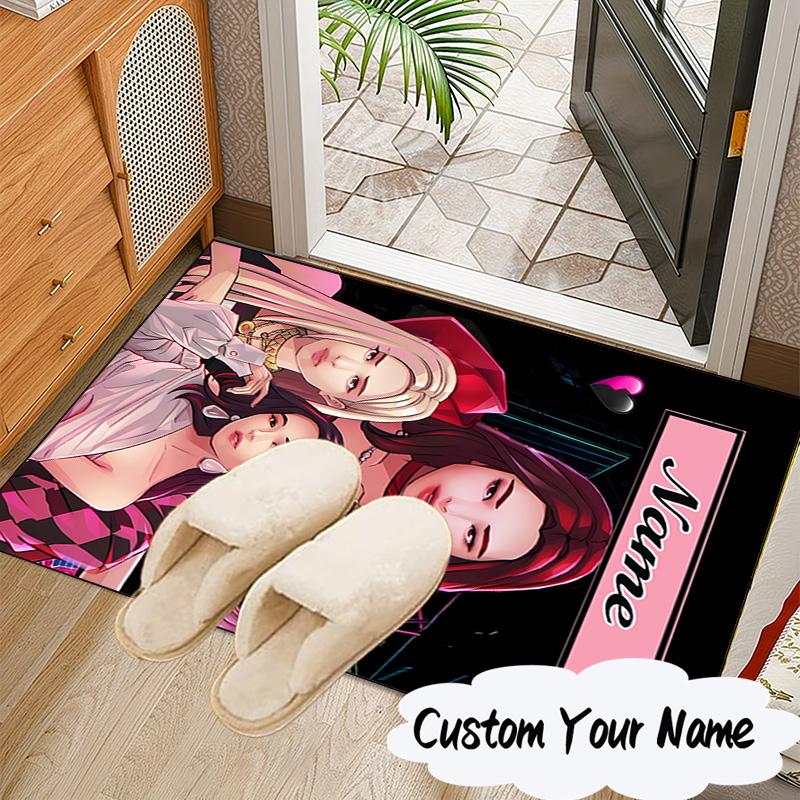 Custom Name Kpop Group Fashion Carpet, Chair Rug,Area Rug for Office Bedroom living rooms bedroom, Doormat decor Christmas fan gifts