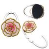 Gancio Pieghevole per Borsa Bicolore Rosa Degradé con Bordatura Dorata