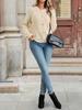 2026 Autumn/Winter Women's Bow Knot Cardigan: Casual Long Sleeve Outerwear