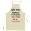 Kitchen Apron - Marie-Pierre "it Doesn't Exist" - Durable Cotton - Long-lasting France Print - Adjustable Ties