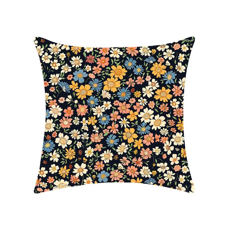 New Floral Floral Series Pillow Case Soft Car Home Decoration Bedroom Bedside Pillow Cushion Cover