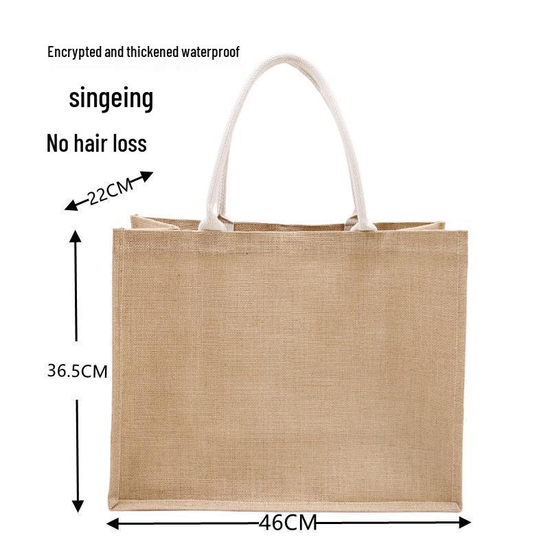 Jute Jutebeutel im Muji-Stil: Leinen Souvenirtasche