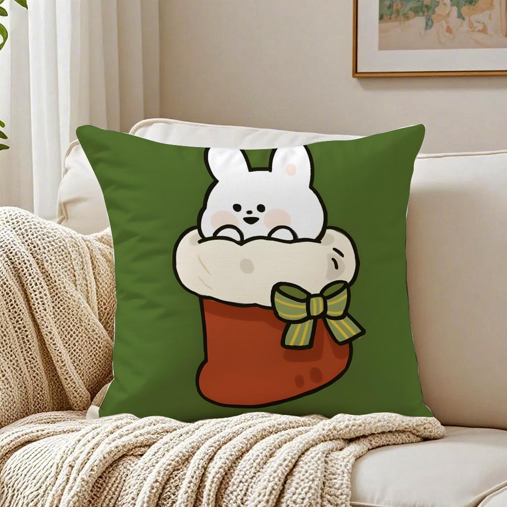 Christmas Stocking  Holiday Cushion Cover Pillowcase Antidustmite living Room Sofa Decor Cushion Room