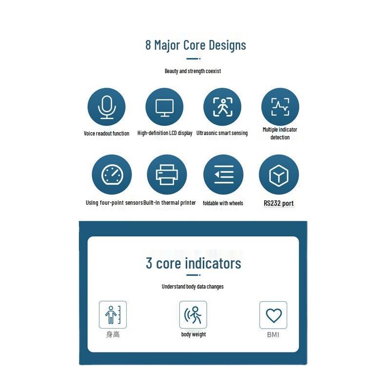 BerylQWXA Electronic Height and Weight Measuring Scale (CN version)
