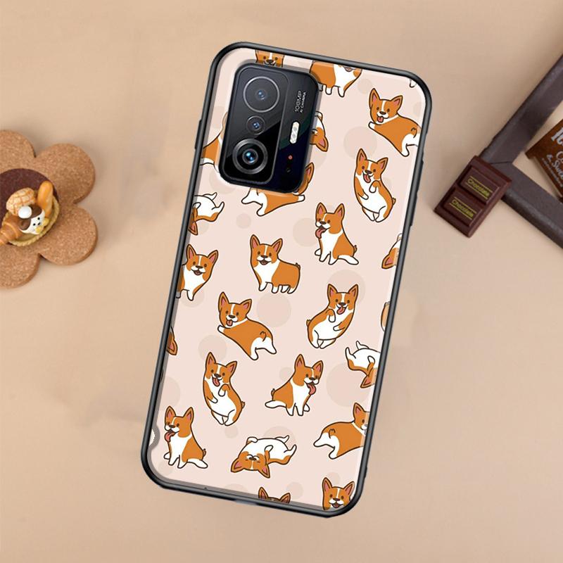 Cartoon Corgi Case For Xiaomi 13 14 Ultra 11T 12T 13T 14T Pro POCO X7 Pro X3 X5 X6 F3 F5 F6 M6 Pro Cover