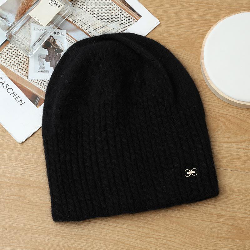 Women's Korean Style Versatile Warm Knitted Hat Thickened Pile Hat Big Head Surround New Hat