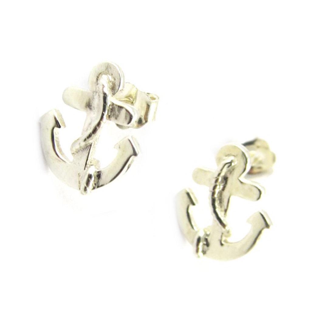 Les Trésors De Lily [M6705] - Silberne 'Marineanker'-Ohrringe