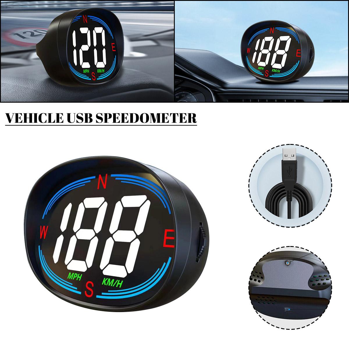 

PDTO Цифровой автомобильный HUD GPS Спидометр Проекционный дисплей Компас MPH KMH Сигнализация превышения скорости