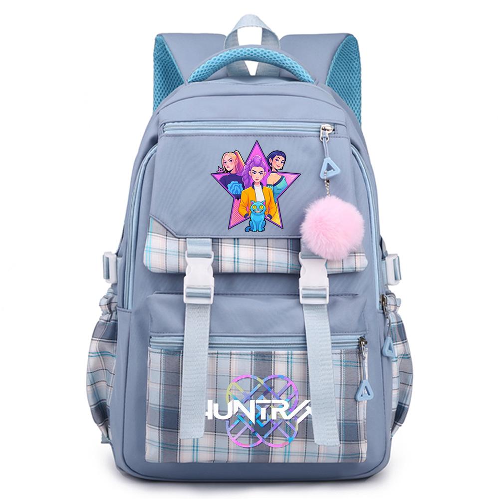 Cartoon Anime K-Pop Demon Hunters Printed Large Capacity Backpack for Teenger Student Bookbag Girl Boy Schoolbag Bookbag Women Waterproof Travel Bag