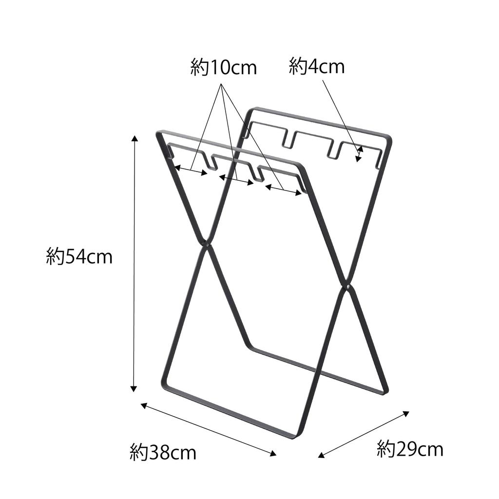 Yamazaki Jitsugyo 5715 Plastic Bags 3 Rows 45L Garbage Bag Stand Black W38XD29XH54cm Tower Separation Trash Can Plastic Bag Stand 5715 & Approx. (When